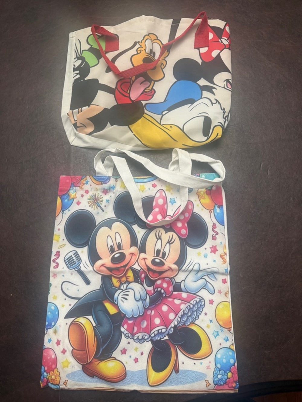 New without tags 2 Disney  Mickey & Minnie Tote Bags